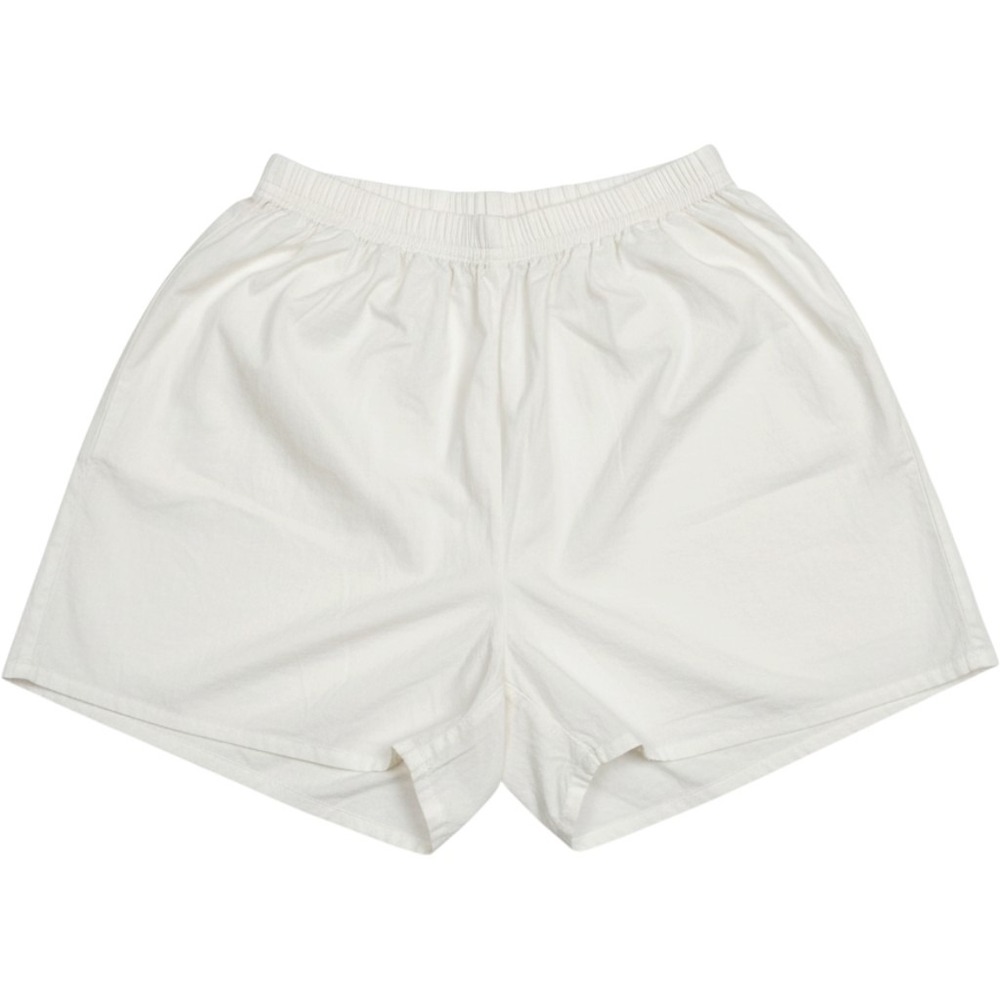 Dictionary Cream Cotton Bloomers Puffy Shorts Elastic Waist Off White Large